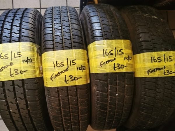 165 / 15 FIRESTONE F560 TYRES - FOUR AVAILABLE - Image 1