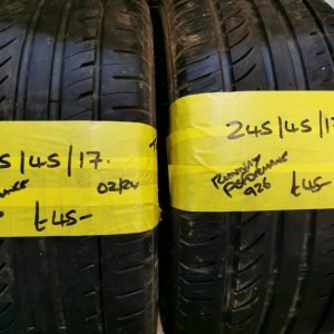 245 / 45 / 17 RUNWAY PERFORMANCE TYRES - TWO AVAILABLE