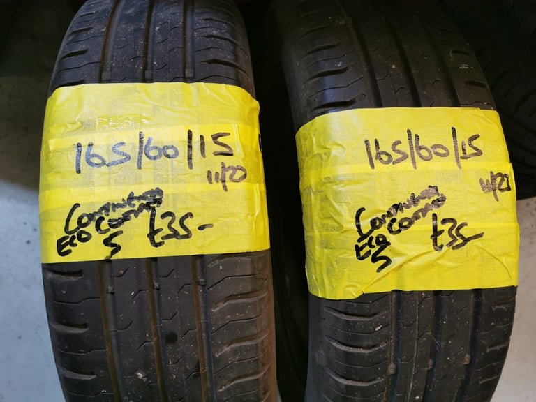165 / 60 / 15 CONTINENTAL ECO CONTACT 5 TYRES - TWO AVAILABLE