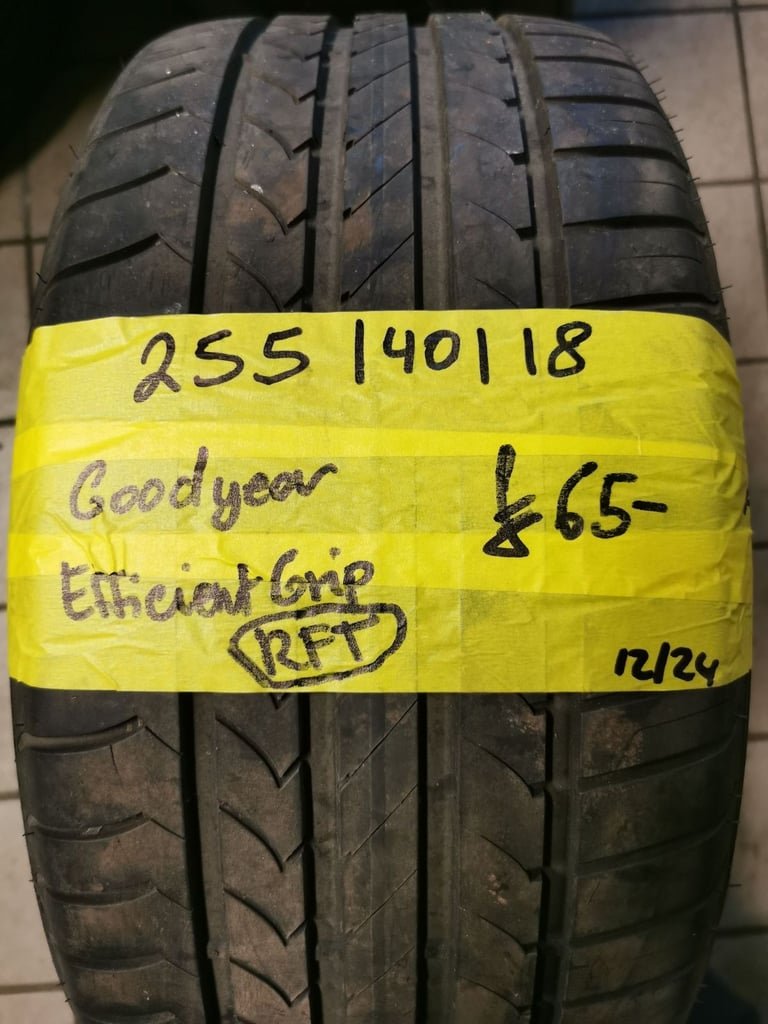 255 / 40 / 18 GOODYEAR EFFICIENT GRIP RUN FLAT TYRE - FITTING AVAILABLE