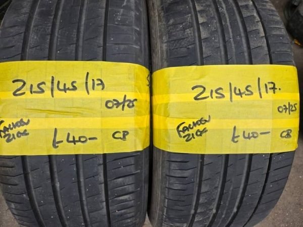 215 / 45 / 17 FALKEN ZIEX TYRES - TWO AVAILABLE - Image 1