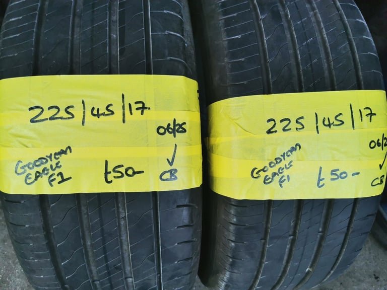 225 / 45 / 17 GOODYEAR EAGLE F1 TYRES - TWO AVAILABLE