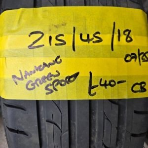 215 / 45 / 18 NANKANG GREENSPORT TYRE - FITTING AVAILABLE