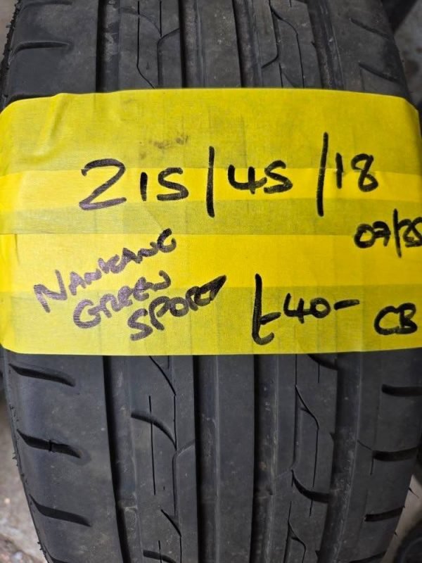 215 / 45 / 18 NANKANG GREENSPORT TYRE - FITTING AVAILABLE - Image 1