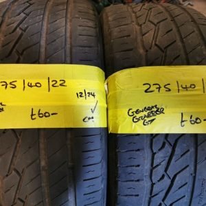 275 / 40 / 22 GENERAL GRABBER GT TYRES - TWO AVAILABLE