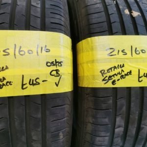 215 / 60 / 16 ROTALLA SETULA E RACE TYRES - TWO AVAILABLE