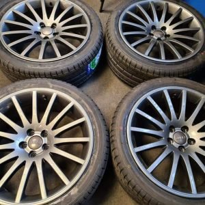 18" AUDI TT SPORT 240 STYLE ALLOY WHEELS / NEW TYRES 5 X 100 FITMENT