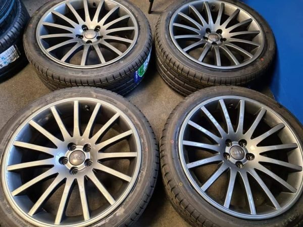 18" AUDI TT SPORT 240 STYLE ALLOY WHEELS / NEW TYRES 5 X 100 FITMENT - Image 1