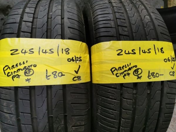 245 / 45 / 18 PIRELLI CINTURATO P7 RUN FLAT TYRES - THREE AVAILABLE - Image 1