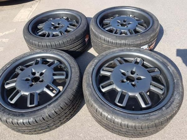 19 INCH PETROL FATE ALLOY WHEELS/ NEW TYRES 5 X 114.3 JAPANESE FITMENT - Image 1