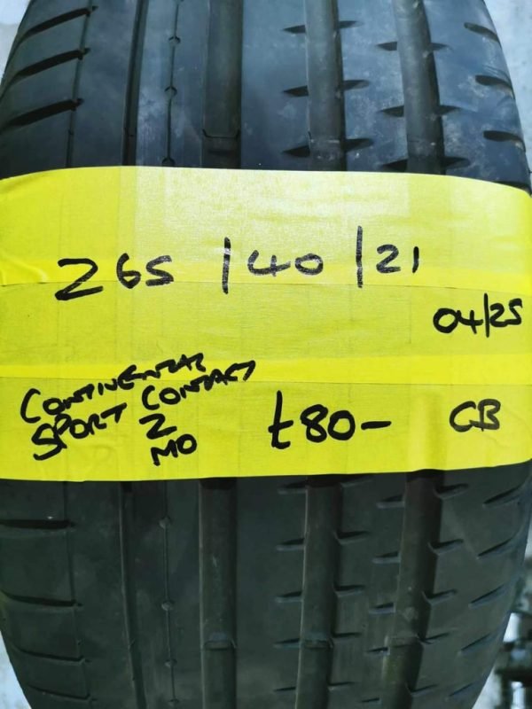 265 / 40 / 21 CONTINENTAL SPORT CONTACT 2 TYRE - Image 1