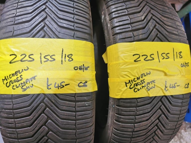 225 / 55 / 18 MICHELIN CROSS CLIMATE SUV TYRES - TWO AVAILABLE