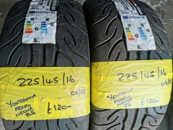 225 / 45 / 16 NEW YOKOHAMA ADVAN NEOVA RS TYRES - TWO AVAILABLE - Image 1