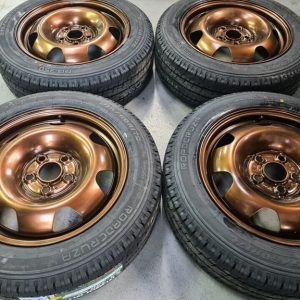 17" VOLKSWAGEN T5 GP FAN BLADE STEEL WHEELS / NEW TYRES