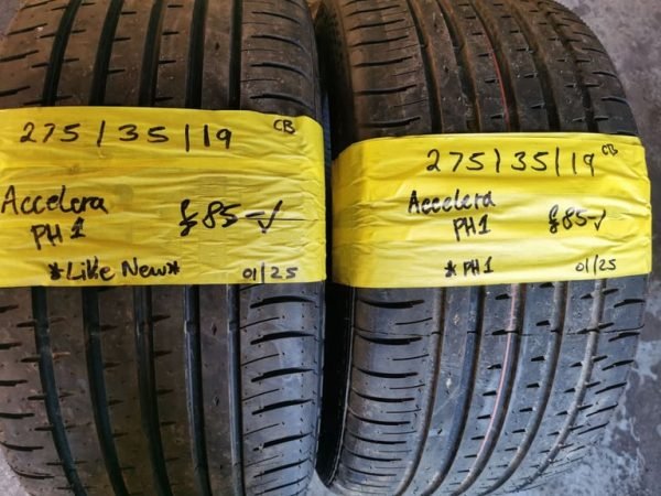 275 / 35 /19 ACCELERA PHI R TYRES - AS NEW - TWO AVAILABLE - Image 1