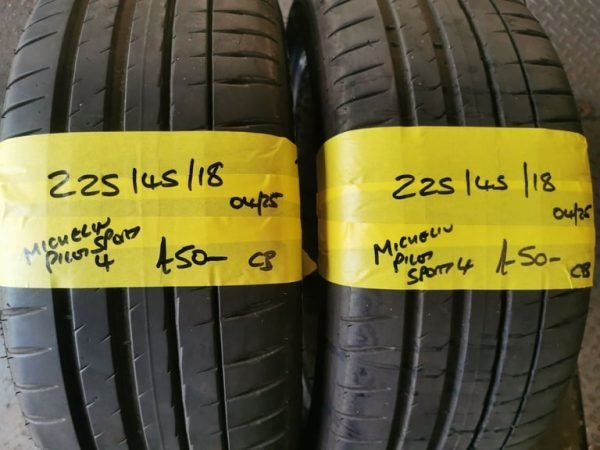 225 / 45 / 18 MICHELIN PILOT SPORT 4 TYRES - TWO AVAILABLE - Image 1