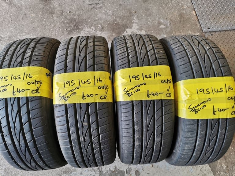 image-558.jpeg 195 / 45 / 16 SUMITOMO BC 100 TYRES - FOUR AVAILABLE - Image 1