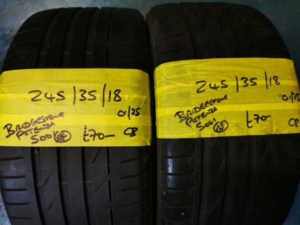 245 / 35 / 18 BRIDGESTONE POTENZA S001 RUNFLAT TYRES - TWO AVAILABLE - Image 1