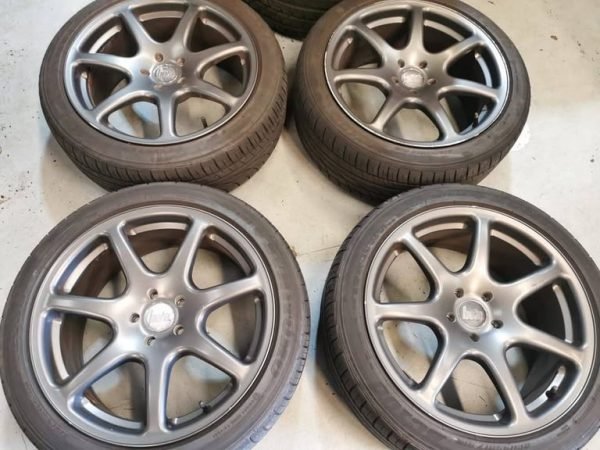17" GENUINE BOLA B7 ALLOY WHEELS / TYRES -  GUNMETAL FINISH  - 5 X 100 FITMENT - Image 1