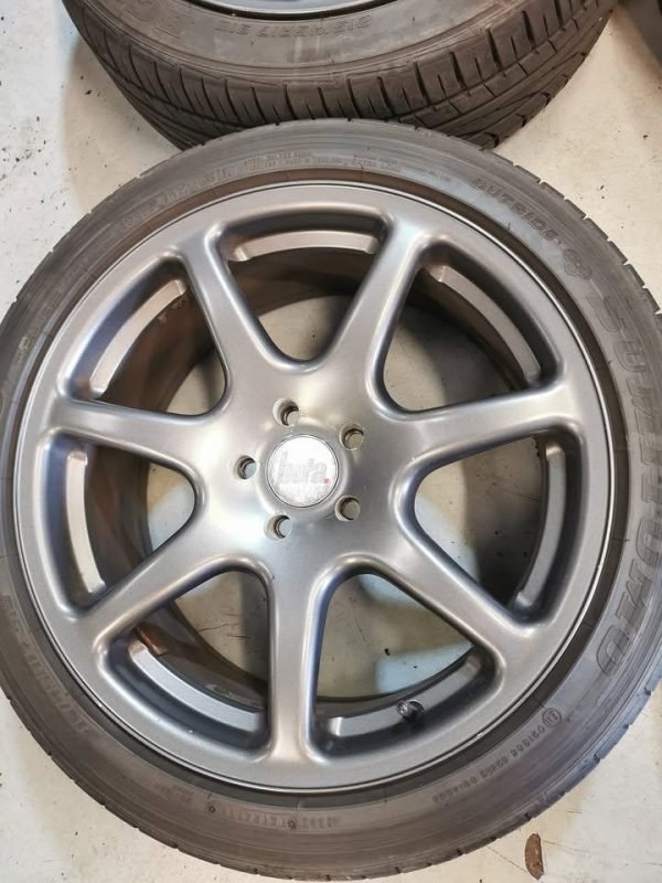 17" GENUINE BOLA B7 ALLOY WHEELS / TYRES -  GUNMETAL FINISH  - 5 X 100 FITMENT - Image 3