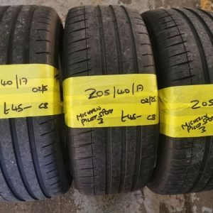 205 /40 / 17 MICHELIN PILOT SPORT 3 TYRES - THREE AVAILABLE