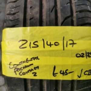 215 / 40 / 17 CONTINENTAL PREMIUM CONTACT 2 TYRE - FITTING AVAILABLE
