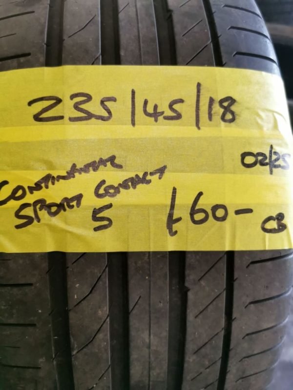 235 / 45 / 18 CONTINENTAL SPORT CONTACT 5 TYRE - FITTING AVAILABLE - Image 1
