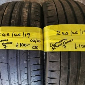 245 / 45 / 19 CONTINENTAL SPORT CONTACT 7 TYRES - TWO AVAILABLE