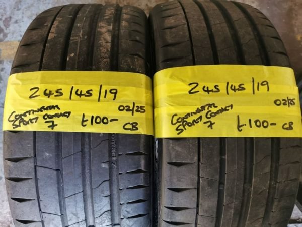 245 / 45 / 19 CONTINENTAL SPORT CONTACT 7 TYRES - TWO AVAILABLE - Image 1