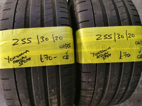 255 / 30 / 20 YOKOHAMA ADVAN SPORT TYRES - TWO AVAILABLE - Image 1
