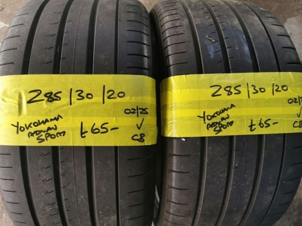 285 / 30 /20 YOKOHAMA ADVAN SPORT TYRES - TWO AVAILABLE - Image 1