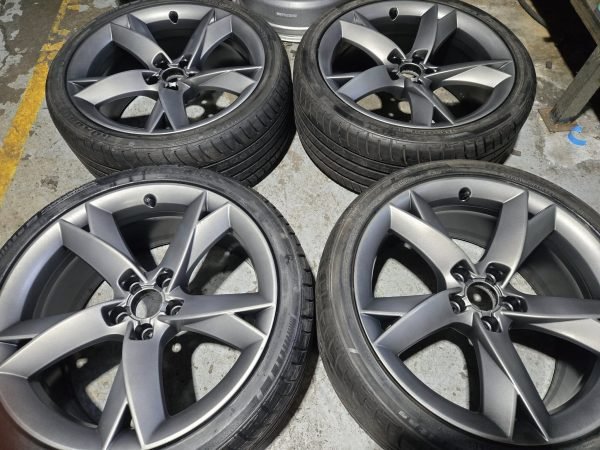 19" GENUINE AUDI S LINE Y SPOKE  ALLOY WHEELS / NEW TYRES - 5 X 112 FITMENT -  AUDI A5 ETC - Image 1