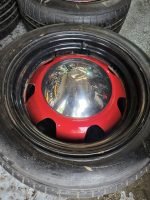17" G P BANDED STEELS WITH MOON CENTRE CAPS  - 5 X 120 FITMENT  - VOLKSWAGEN T5 / T6 FITMENT - Image 3