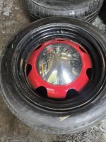 17" G P BANDED STEELS WITH MOON CENTRE CAPS  - 5 X 120 FITMENT  - VOLKSWAGEN T5 / T6 FITMENT - Image 4