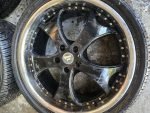 22" RANGE ROVER ALLOY WHEELS / TYRES - BLACK / POLISHED LIP - Image 6