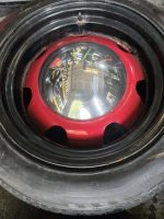 17" G P BANDED STEELS WITH MOON CENTRE CAPS  - 5 X 120 FITMENT  - VOLKSWAGEN T5 / T6 FITMENT - Image 5