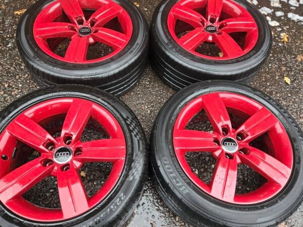 17" AUDI TT WHEELS / TYRES 5 X 112 FITMENT - RED - Image 1