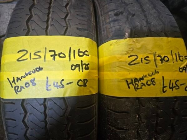 215 / 70 / 16C HANKOOK RA08 COMMERCIAL TYRES - TWO AVAILABLE - Image 1
