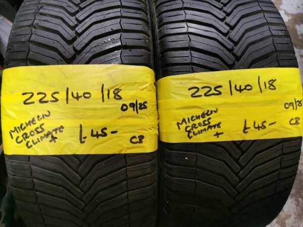 225 / 40 / 18 MICHELIN CROSS CLIMATE PLUS TYRES  - TWO AVAILABLE - Image 1
