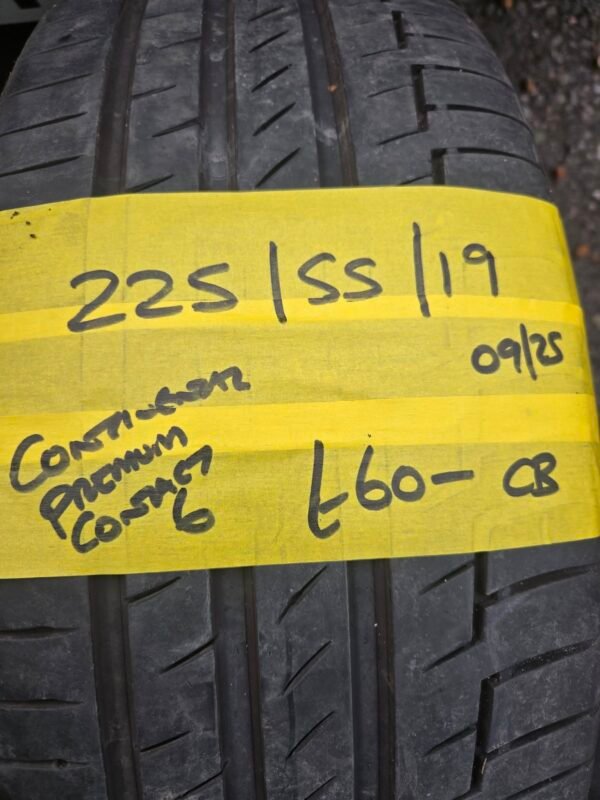 225 / 55 / 19  CONTINENTAL PREMIUM CONTACT 6 TYRE - Image 1