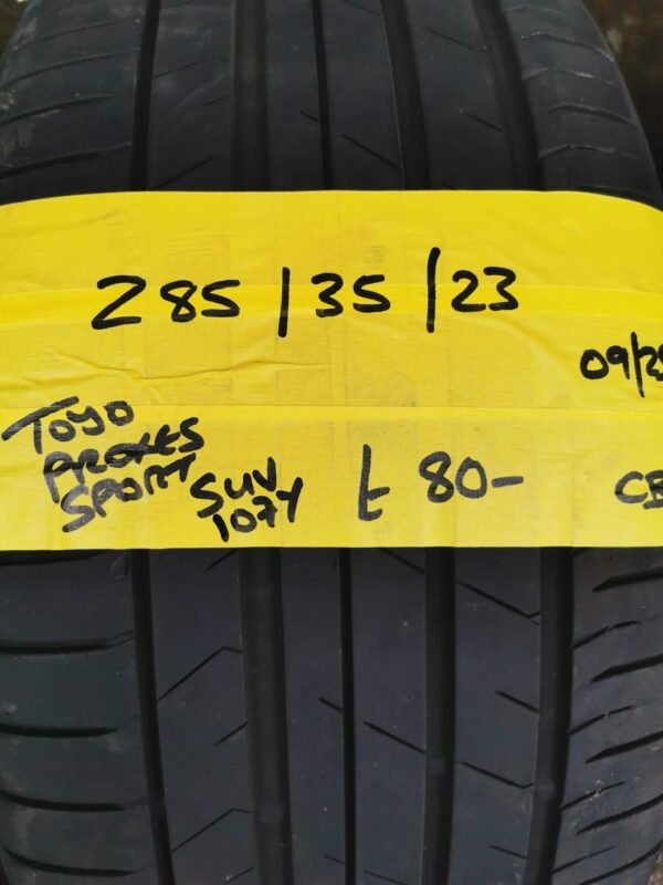 285 / 35 / 23  TOYO PROXES SPORT SUV TYRE  107Y - Image 1