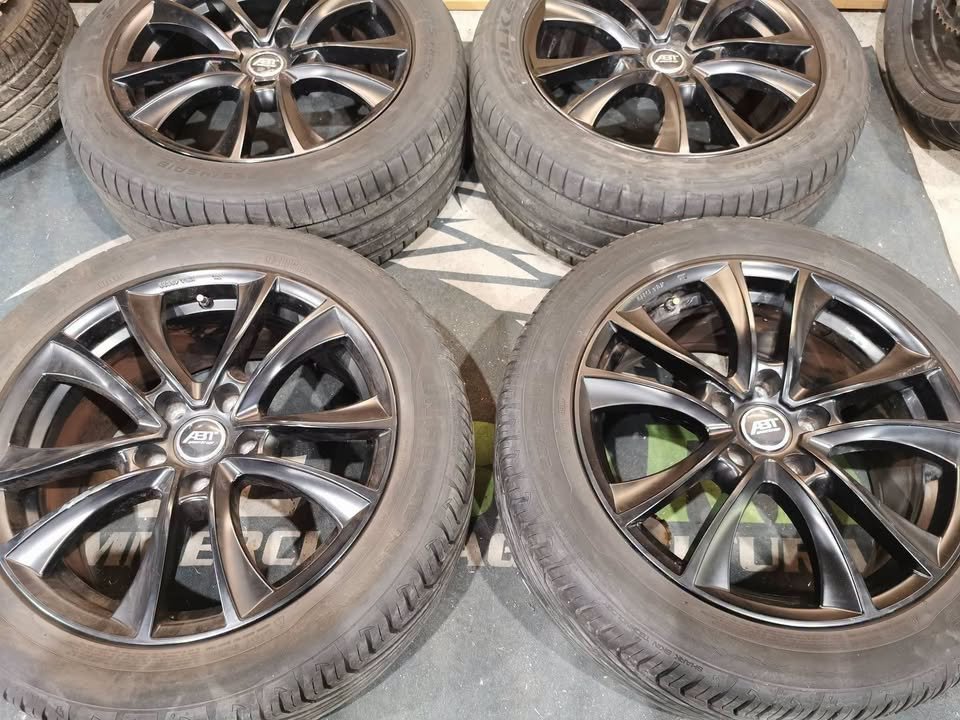 1 18" VOLKSWAGEN T5 / T6 ALLOY WHEELS / TYRES - 5 X 120 FITMENT - SATIN BLACK - Image 1